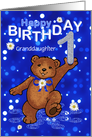 1st Birthday Dancing Bear for Granddaughter card