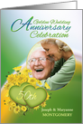 50th Anniversary Party Invitation Yellow Flowers, Custom Photo card