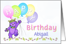 Happy Birthday Teddy Bear Princess, Custom Name card