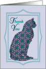 Embellished Cat Thank You card
