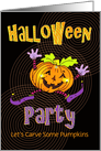 Happy Pumpkin Carving Halloween Party Invitation card