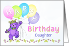 Daughter Birthday Teddy Bear Princess card