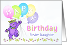 Foster Daughter Birthday Teddy Bear Princess card