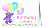 Goddaughter Birthday Teddy Bear Princess card