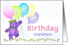 Grandniece Birthday Teddy Bear Princess card