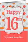 Granddaughter 16th Birthday Polka dots card