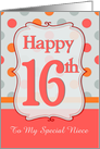 Niece 16th Birthday Polka dots card