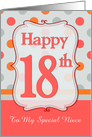 Niece 18th Birthday Polka dots card