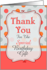 Birthday Gift Thank You Polka dots card