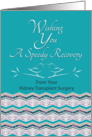 Speedy Recovery From Kidney Transplant Surgery Bird Pattern card