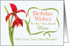 Mam Birthday Wishes From Daughter Red Lily card