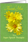 Cheerful Yellow Daisies Thank You For Speech Therapist card