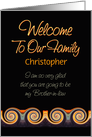 Welcome Brother-in-law To Be Sunset Abstract Swirls Custom Name card