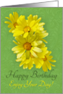 Joyful Yellow Daisies - Happy Birthday card
