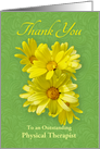 Thank You Physical Therapist, Yellow Daisies card