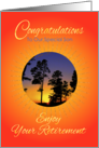 Retirement Congratulations Oregon Sunset for Son card