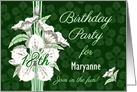 18th Birthday Party Invitations - Fresh White Lilies card
