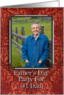 Father’s Day Party Invitation Photo Card Faux Leather card