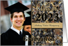 Custom Graduation Announcement 2023 Brown Stone Photo Card