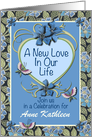 Adopted Baby Shower Invitation, Flowers and Butterflies, Personal Name card