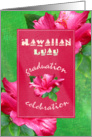 Graduation Luau Party Invitations - Pin Hibiscus card