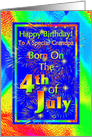 Grandpa Born On the 4th of July Birthday Greeting card