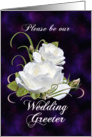 Wedding Greeter Request with White Roses card