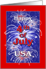 Happy 4th of July Fireworks Celebration card