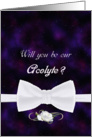 Will You Our Acolyte Elegant White Bow Tie card