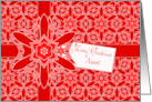 Red Lace Christmas for Aunt card