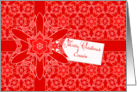 Red Lace Christmas for Cousin card