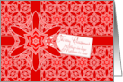 Red Lace Christmas for Mother-in-law and Father-in-law card