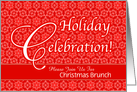 Red Lace Christmas Custom Brunch Party Invitation card