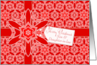 Red Lace Christmas for Son and Daughter-in-law card