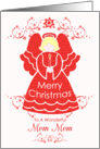 Merry Christmas Mom Mom, Angel in Red Lace card
