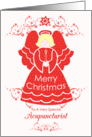 Merry Christmas Acupuncturist, Angel in Red Lace card