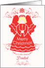 Merry Christmas Dentist, Angel in Red Lace card