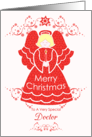 Merry Christmas Doctor, Angel in Red Lace card
