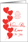 Red Lace Hearts Valentine card