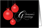 Season’s Greeting Red Lace Ornaments card