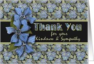 Thank You for Sympathy - Forget Me Not Flowers card