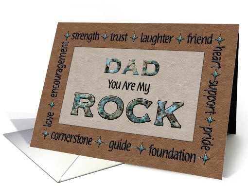 For Dad on Father's Day From Son - You Are My Rock card (1039737)