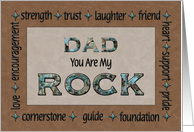 For Dad on Father’s Day From Son - You Are My Rock card