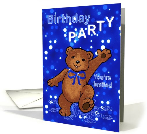 Birthday Party Teddy Bear Invitation card (1060527)