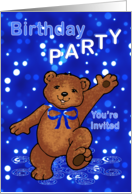 Birthday Party Teddy Bear Invitation card