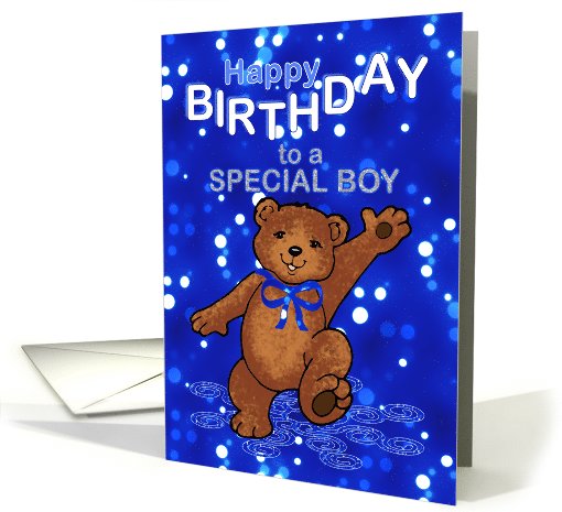 Happy Birthday Teddy Bear for Boy card (1060531)