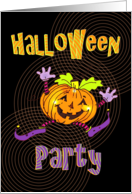 Happy Pumpkin Halloween Party Invitation card