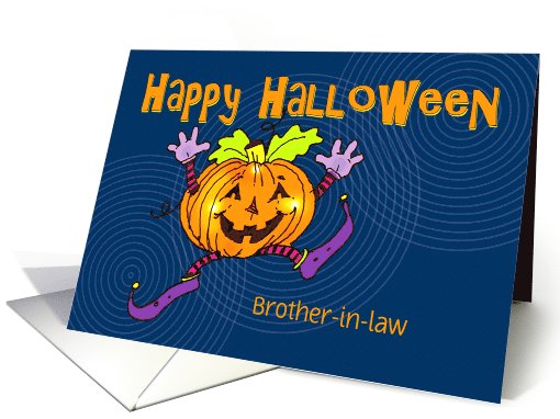Brother-in-law Happy Halloween Smiling Pumpkin card (1113878)