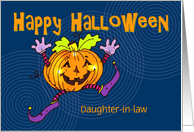 Daughter-in-law Happy Halloween Smiling Pumpkin card