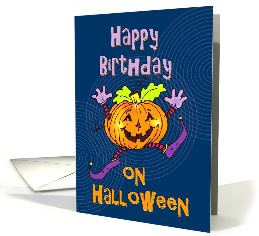 Birthday On Halloween Happy Pumpkin card (1123860)